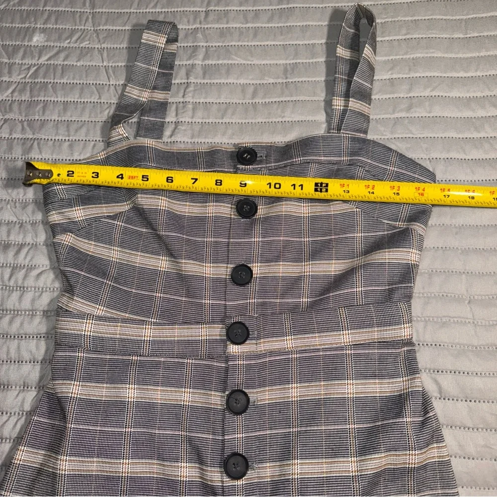 Cupcakes & cashmere women’s Plaid Jumpsuit with Button Detail Sz 2 - Picture 10 of 15